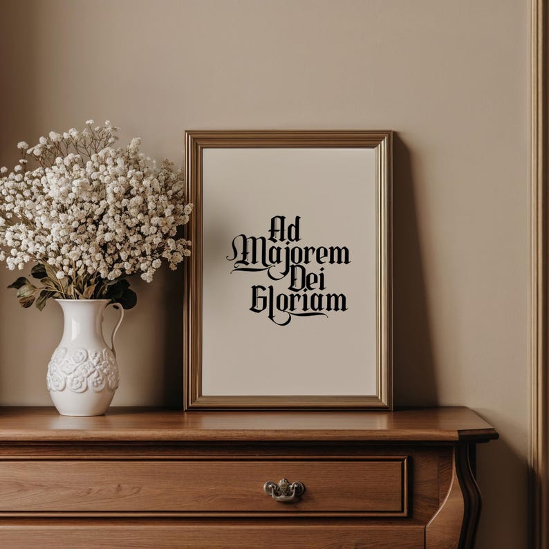 Ad Majorem Dei Gloriam Art Print - for the Greater Glory of God, AMDG ...