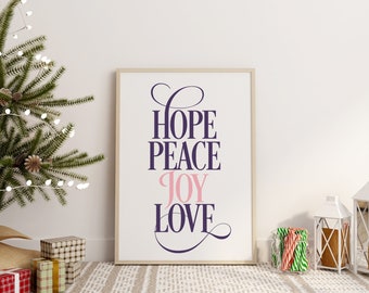 Hope Love Peace Joy - Etsy