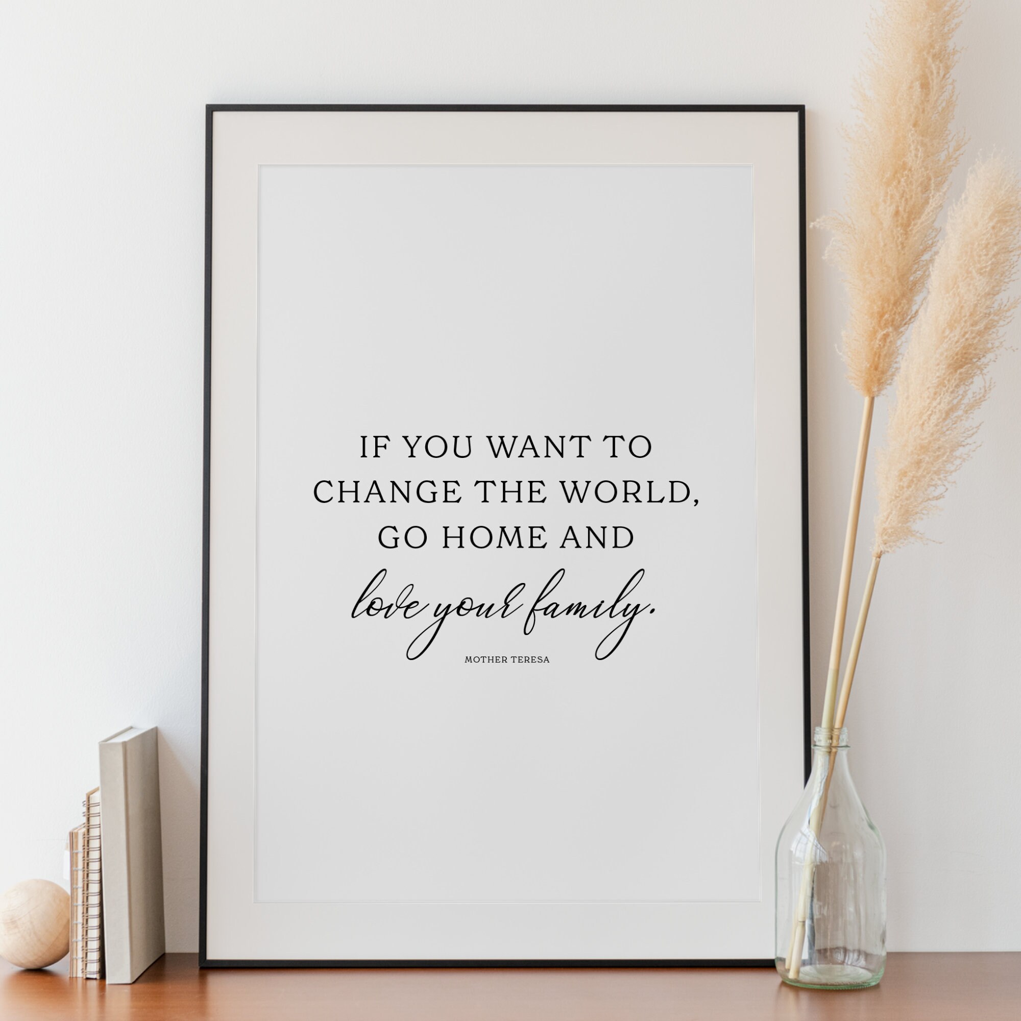 Mother Teresa Quote Printable Wall Art If You Want to | Etsy