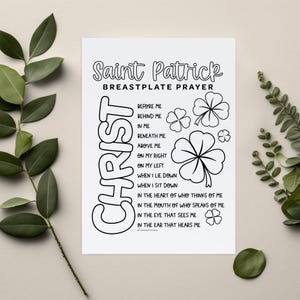 Catholic Coloring Page --st. Patrick's Breastplate, Catholic Kids ...