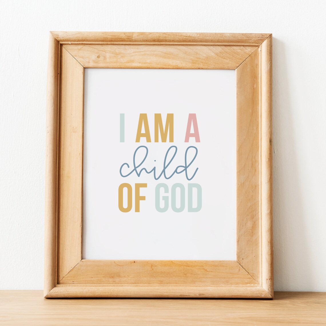 I Am a Child of God Printable Wall Art Catholic Nursery | Etsy