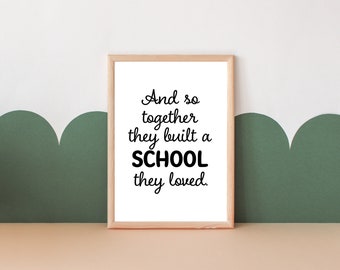 Homeschool Printable Wall Art -- Homeschool Sign, Homeschool Printable, Educational Poster, Classroom Decor, Homeschool Room Art