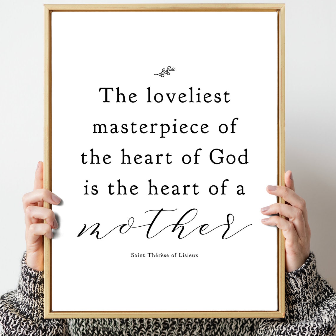 St. Therese of Lisieux Quote Print Heart of a Mother Etsy