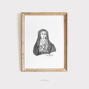 Our Lady of Sorrows – Simple Handdrawn Catholic Art (Digital Download)
