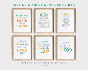 Kids Bible Verse Prints – Catholic & Christian Decor (Digital Download)
