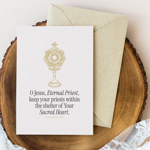 Catholic Priest Printable Greeting Card - Greeting Card for Priests, Catholic Greeting Card, Catholic Priest Quote, Religious Stationary