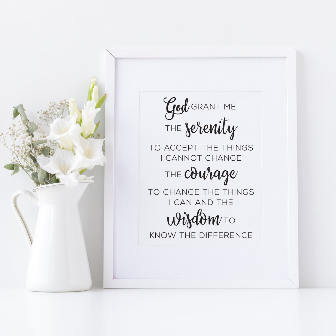 serenity prayer printable catholic prayer print instant etsy