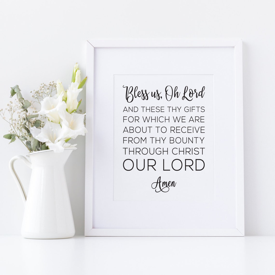 Bless Us Oh Lord Catholic Prayer Printable Instant Printable | Etsy