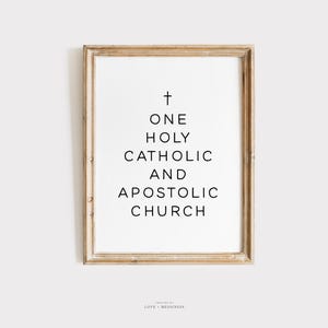 Nicene Creed Prayer Printable - One Holy Catholic Mass Prayer Print, Catholic Wall Art, Catholic Prayer Print, Christian Wall Art Printable