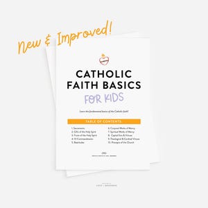 Catholic Kids Printable Faith Bundle -- Beginner Catholic Faith Basics for Kids, Catholic School Printable, Catholic Homeschool Bundle