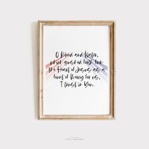 Divine Mercy Art Print - Divine Mercy Chaplet Prayer Print, Divine Mercy Prayer Printable, Catholic Printable Wall Art, Christian Wall Art