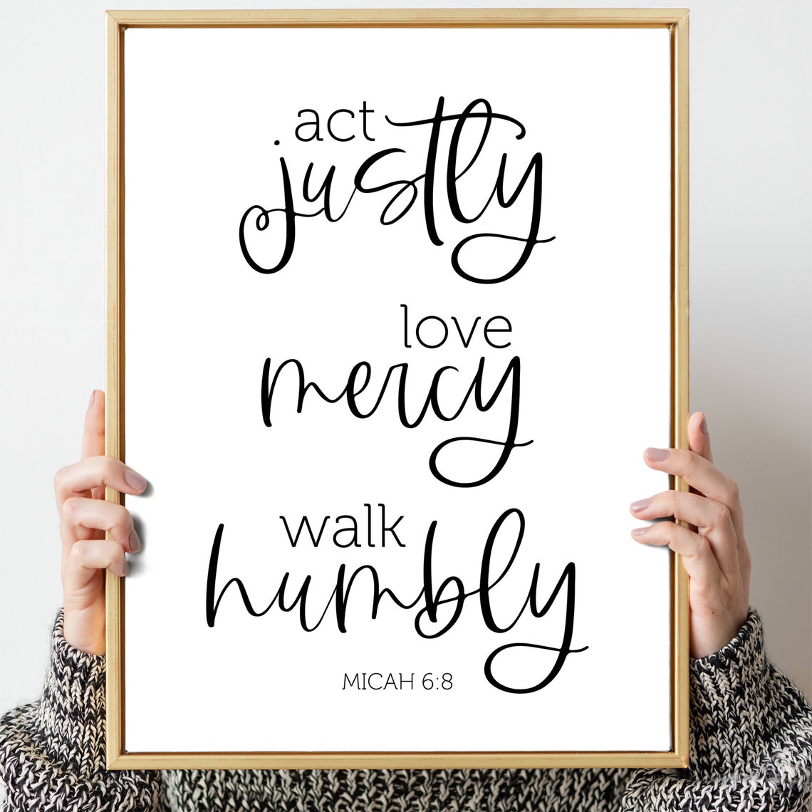 Micah 6:8 Scripture Printable Wall Art Act Justly Love Mercy - Etsy
