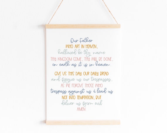 our father prayer printable for kids the our father prayer etsy ireland