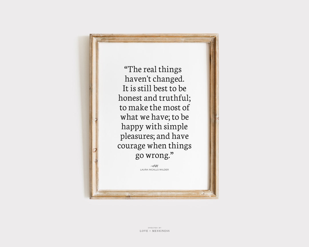 Laura Ingalls Wilder Quote Print, Inspirational Wall Art Print, Literary  Quote, Little House on the Prairie Quote, Christian Wall Art Print - Etsy, image size:1080x864