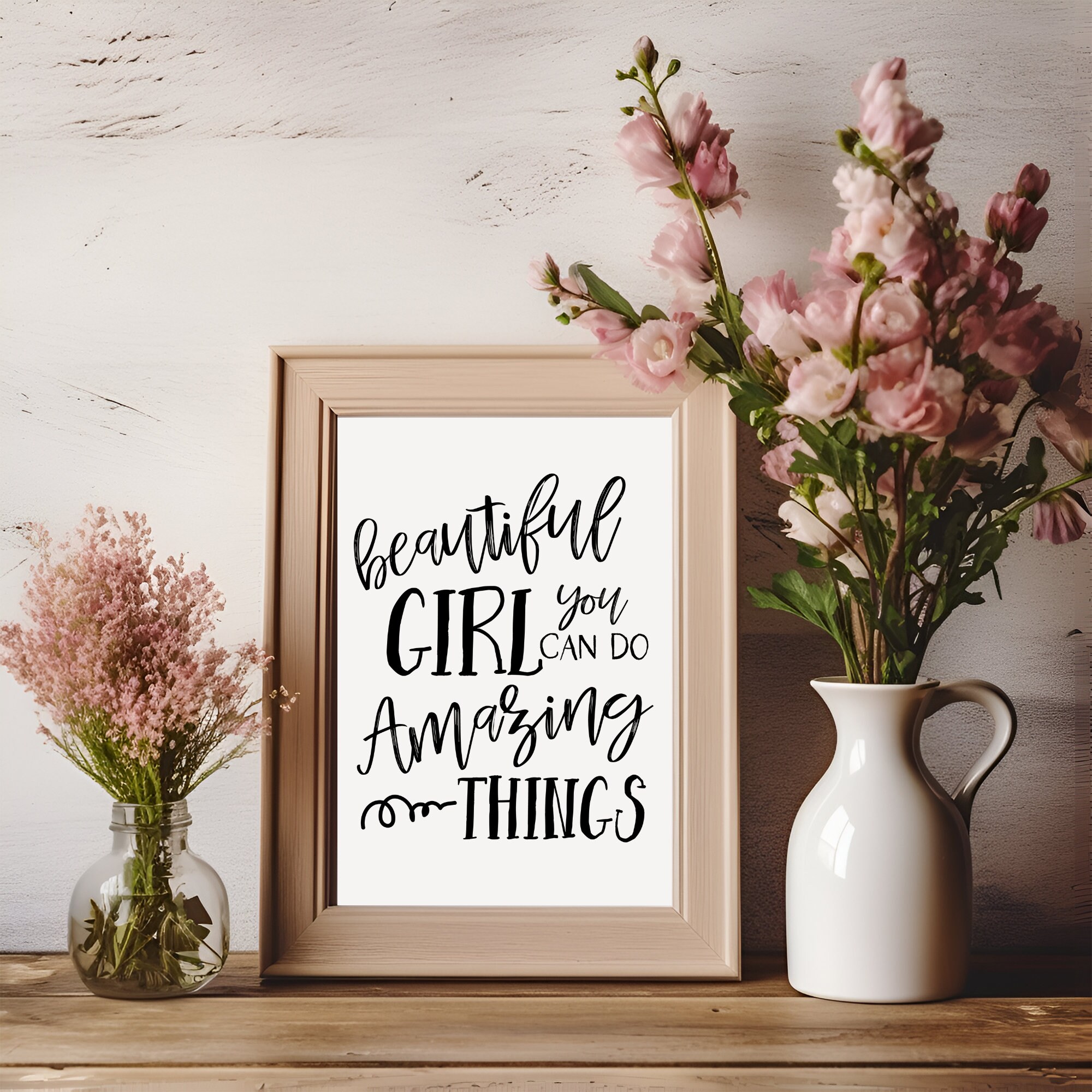 Inspirational Quote Wall Art Print for Girls -- Affirmation Printable ...