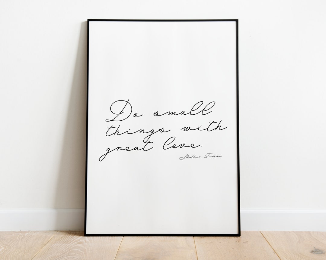 Mother Teresa Quote Printable Wall Art Handwritten Saint Teresa of ...