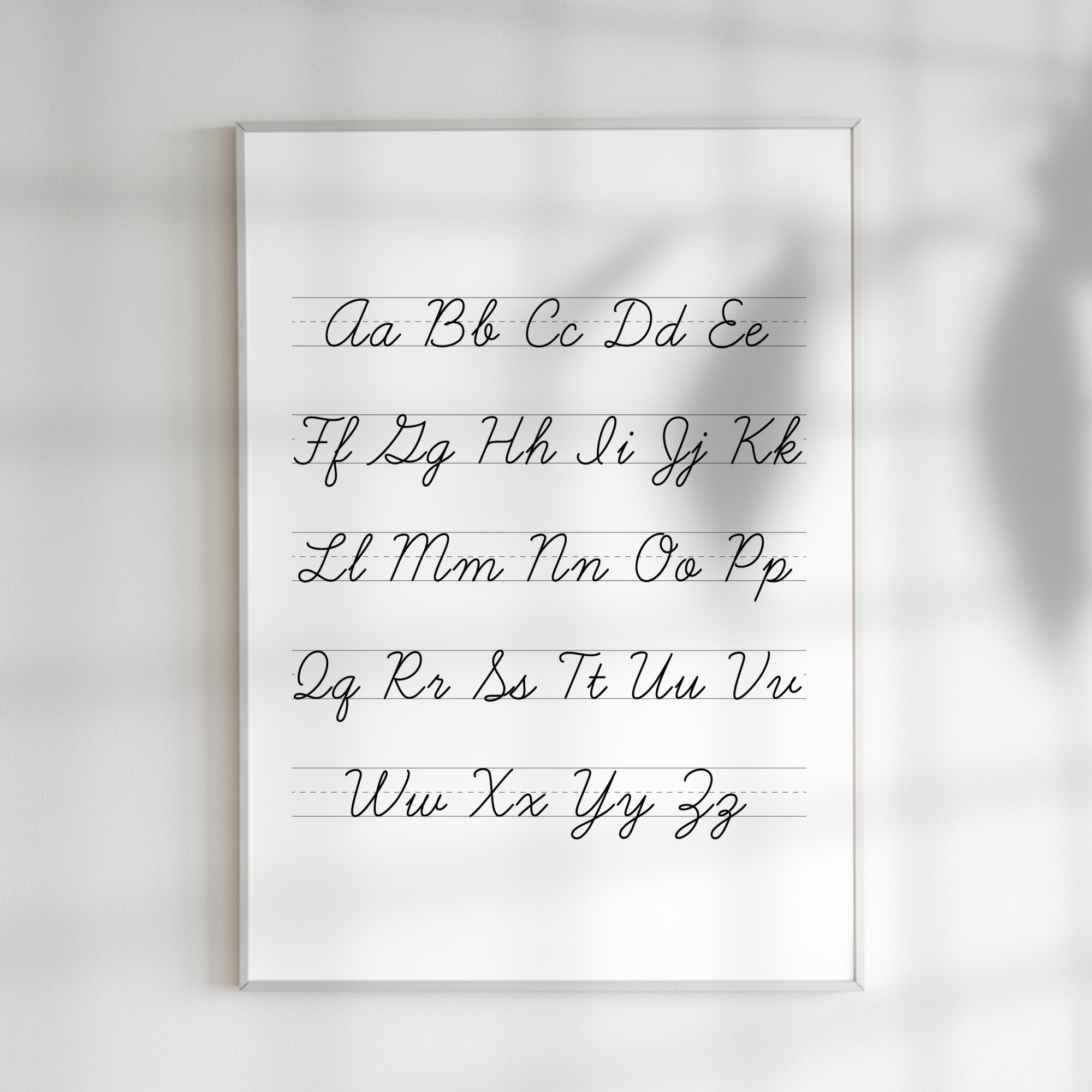 Cursive ABC Printable Wall Art -- Homeschool Sign, Alphabet Poster ...