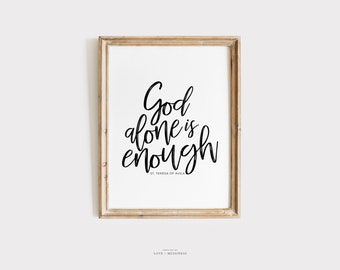 St. Teresa of Avila Quote Print - Christian Wall Art (Digital Download)