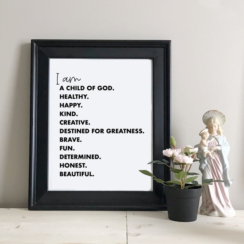 Affirmation Wall Art Positive Affirmations Printable Wall Etsy