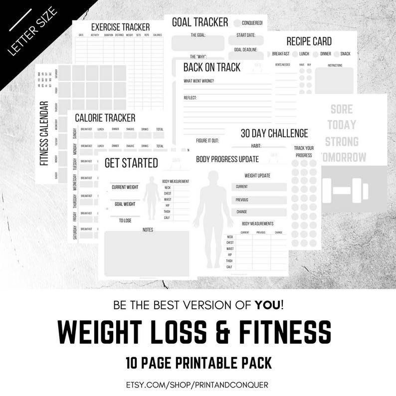 Bodyweight Reduction and Exercise Printables, Body weight Decline Tracker, Physical fitness Tracker, Planner, Deal, Healthful Existence photo about Printable Weight Loss Tracker referred to as Body weight Decline and Physical fitness Printables, Excess weight Decline Tracker, Exercise Tracker, Planner, Deal, Balanced Existence
