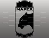 Mapex drums Panther logo replacement for Bass Drum head - Die Cut - no background