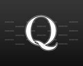 Q drums logo replacement for Bass Drum head - Die Cut - no background