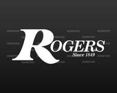 Rogers quot Fat R quot logo replacement for Bass Drum head - Die Cut - no background