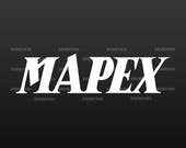 Mapex Text logo replacement for Bass Drum head - Die Cut - no background