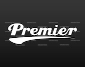 Premier Modern logo replacement for Bass Drum head - Die Cut - no background
