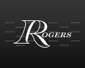 Rogers quot Hollow quot logo replacement for Bass Drum head - Die Cut - no background
