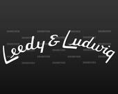 Leedy Ludwig drums logo replacement for Bass Drum head - Die Cut - no background