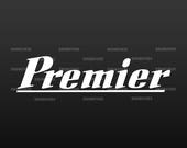 Premier 60 39 s and 70 39 s logo replacement for Bass Drum head - Die Cut - no background