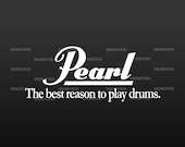 Pearl Drums quot Reason quot logo replacement for Bass Drum head - Die Cut - no background