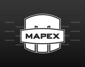 Mapex New drums logo replacement for Bass Drum head - Die Cut - no background