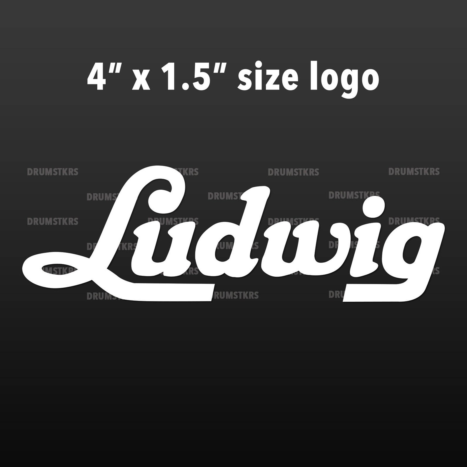Ludwig vintage 4 drums logo replacement for Bass Drum Etsy