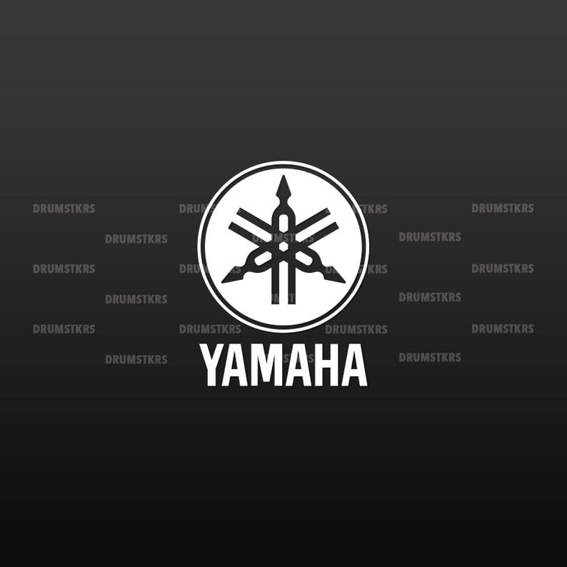 Yamaha Vertical logo replacement for Bass Drum head Die Cut Etsy