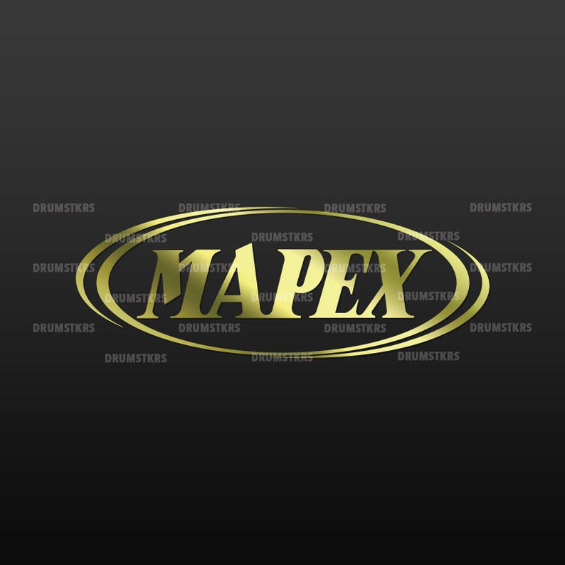 Mapex Oval Drums Logo Replacement for Bass Drum Head Die Cut Etsy