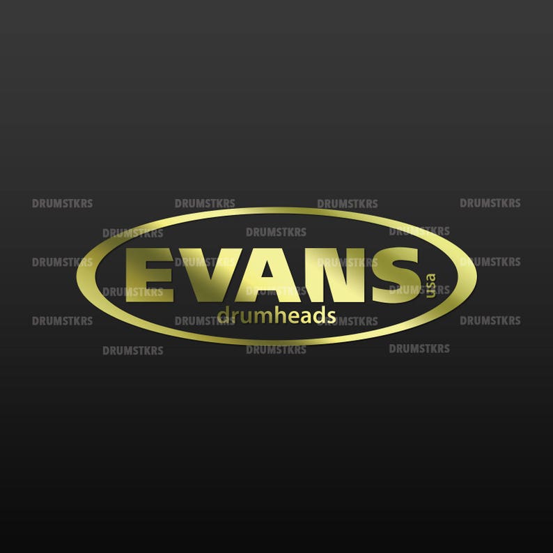 Evans Drumheads Logo for Bass Drum Head Die Cut No Etsy