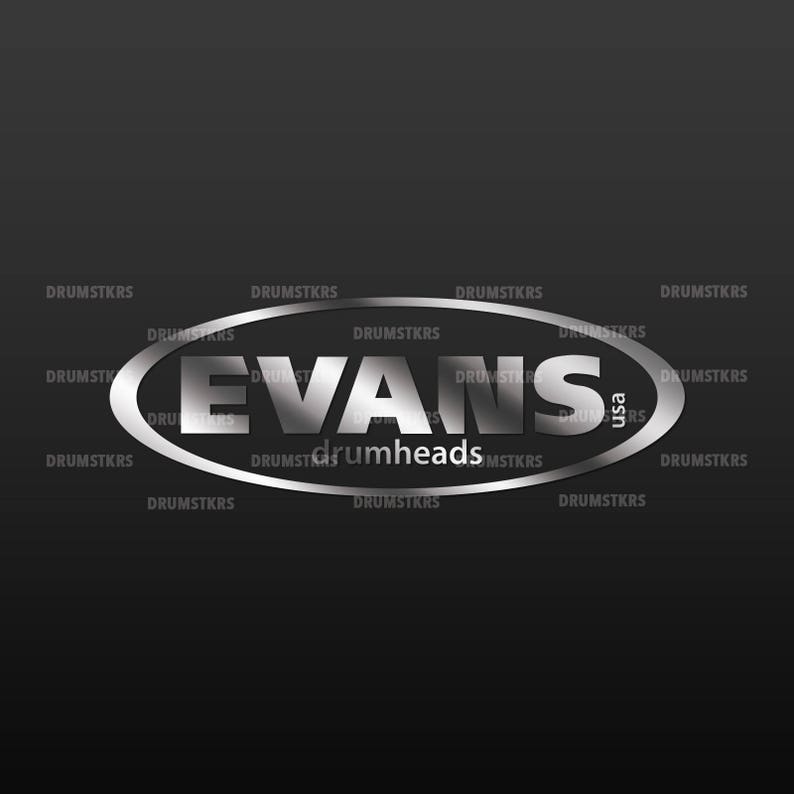 Evans Drumheads logo for Bass Drum head Die Cut no Etsy