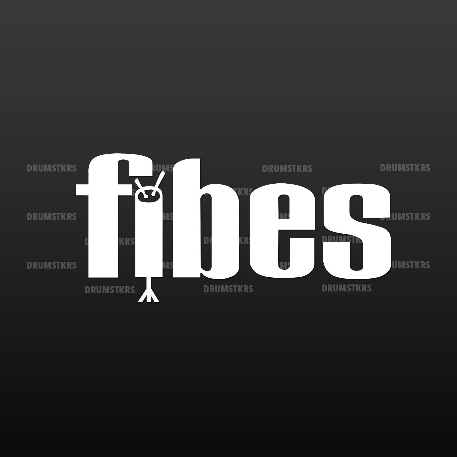 Fibes Drums logo Sticker Replacement for bass drum Die Cut Etsy