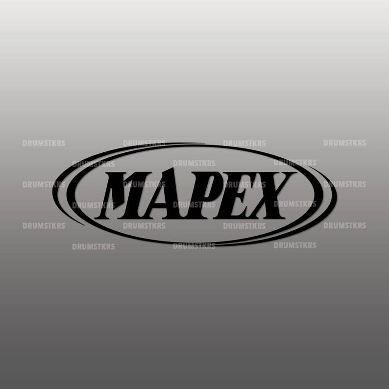 Mapex Oval Drums Logo Replacement for Bass Drum Head Die Cut Etsy