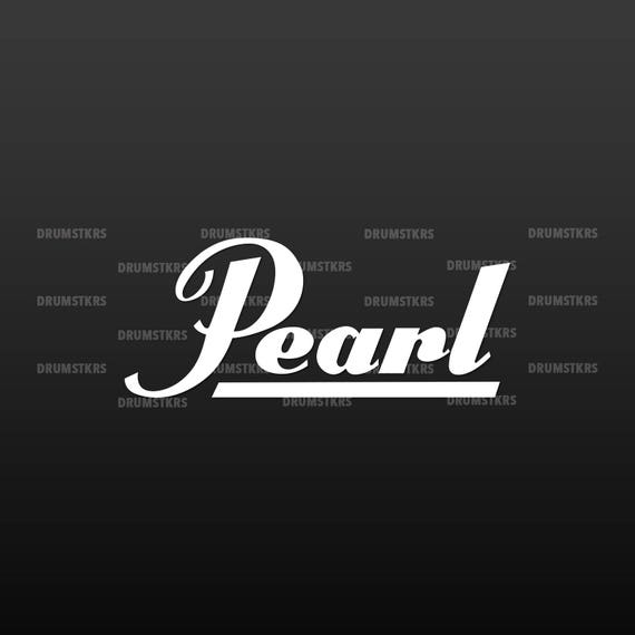 decal logo autocollant PEARL DRUMS pour grosse caisse