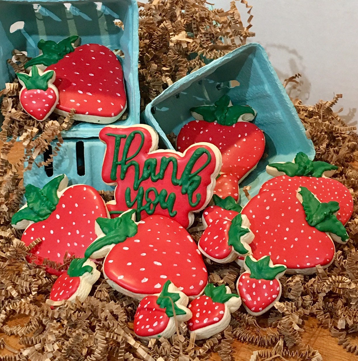 Strawberry Sugar Cookies Etsy Strawberry Sugar Cookies Etsy