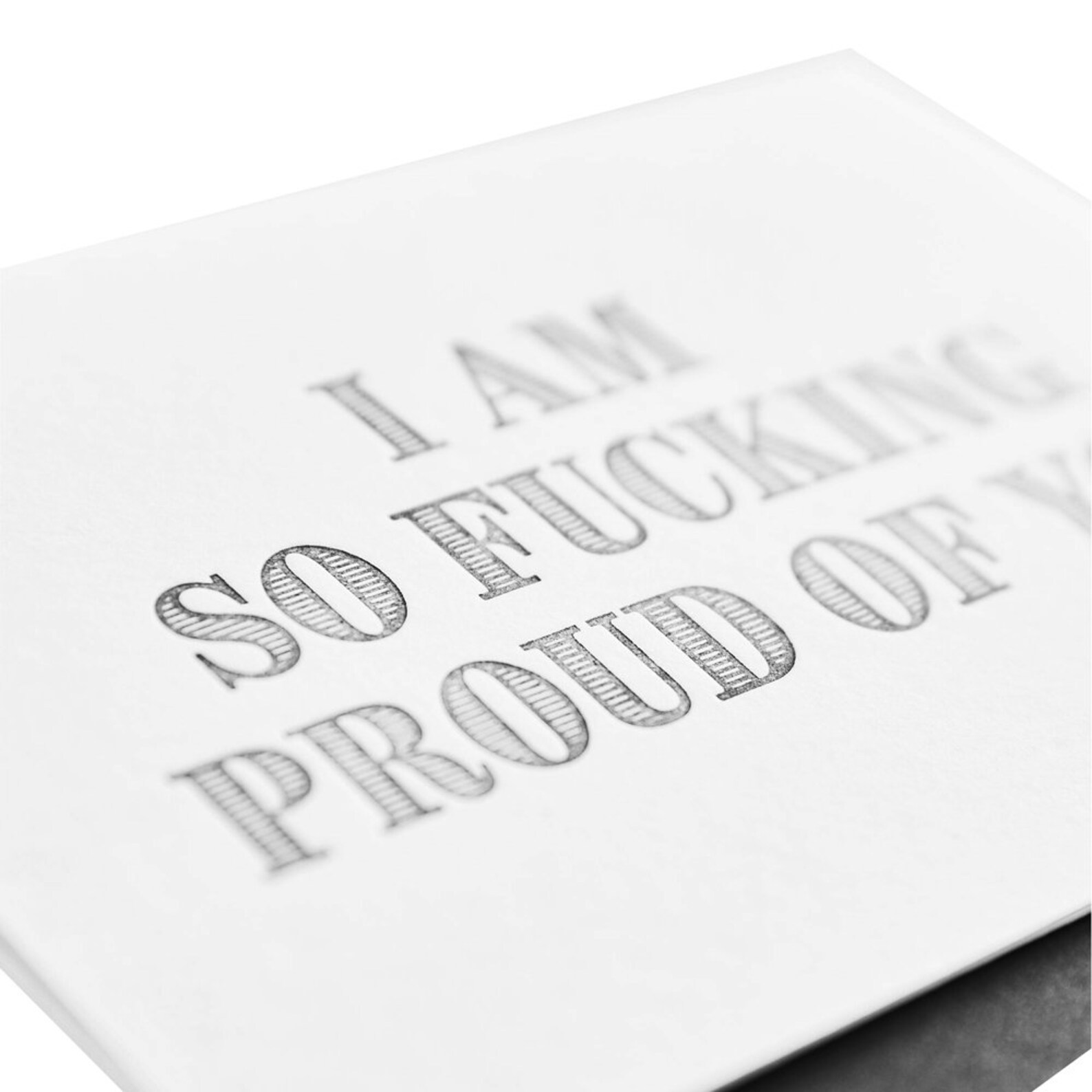 Letterpress Proud of You Card / Proud Card / Greeting Cards / Etsy