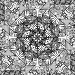 Kaleidoscope Coloring Page
