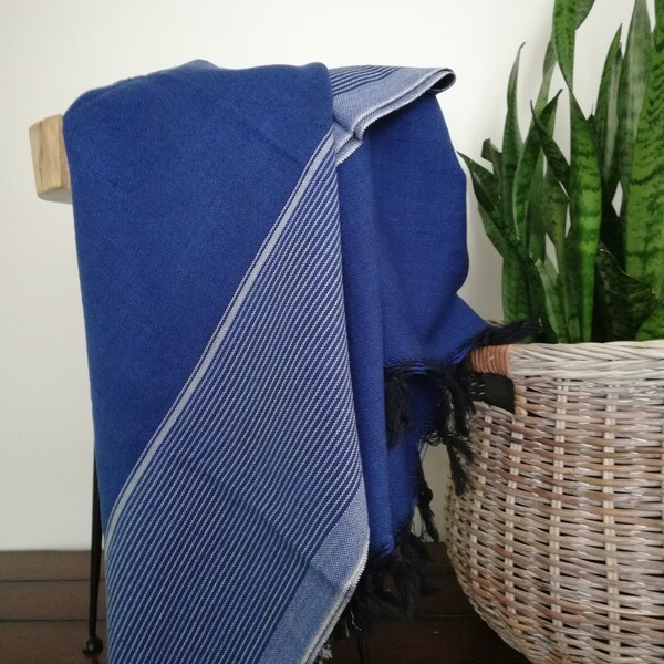 Royal Blue Throw Blanket Etsy