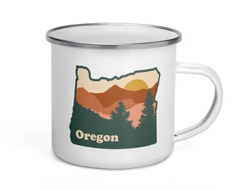 Oregon PNW Enamel Mug