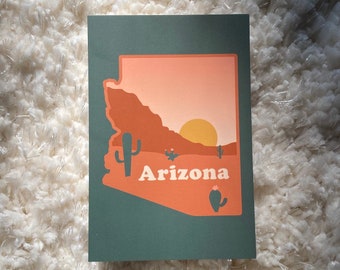 Arizona state postcard