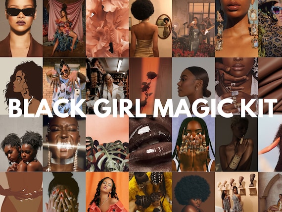 BESTSELLING* Melanin/Brown Aesthetic Collage Kit (85 Pcs) Trendy Aesthetic Collage Kit DIGITAL