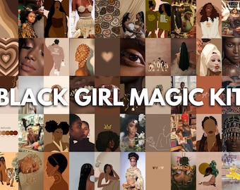Kit de collage con estética Black Girl Magic / 105 impresiones digitales (4x6)